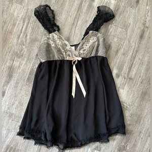 Cap Sleeve Lingerie Dress
